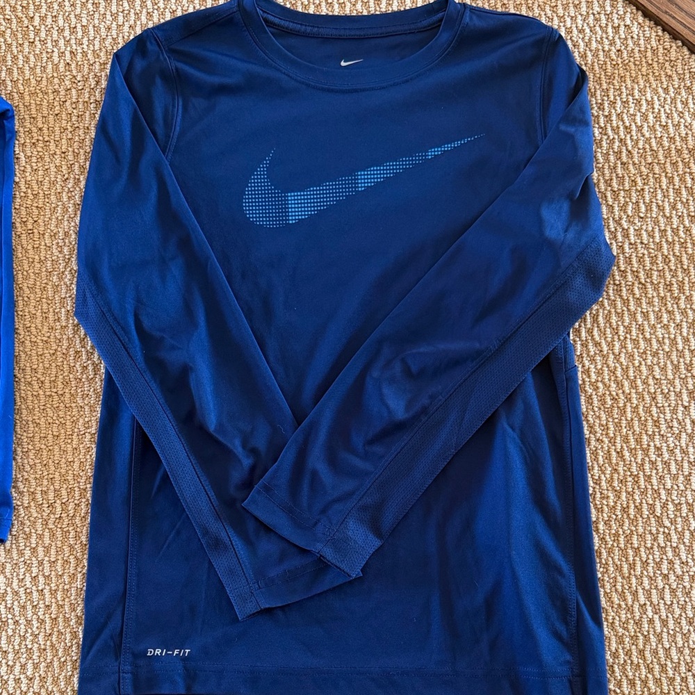 Nike Dri-FIT Blue Long Sleeve Shirt